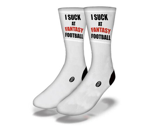 I SUCK AT FANTASY FOOTBALL Funny Football Socks